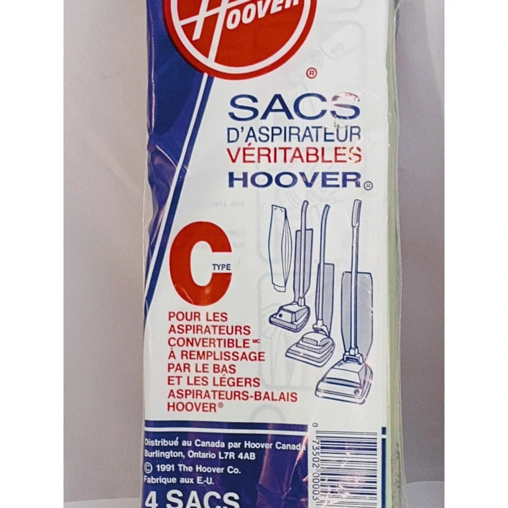 2 - NEW Hoover Type C Upright Vacuum Cleaner Bags 40100003C Genuine OEM 4 PACK‎